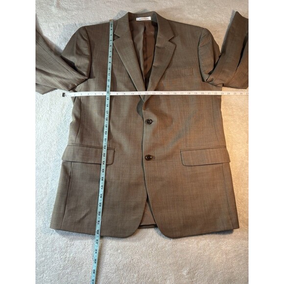 Michael Kors, Macy's Wool Blend mens suit (Pants & Blazer) tan 42 R blazer - Picture 6 of 16
